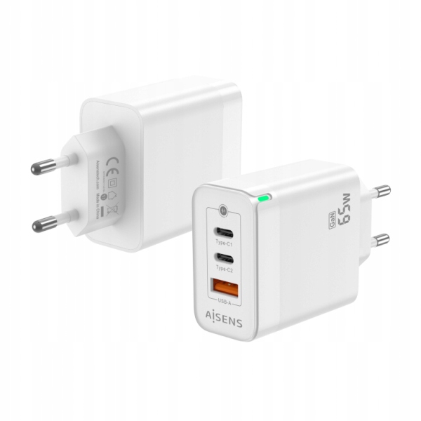 RÝCHLA SIEŤOVÁ NABÍJAČKA 65W GaN USB USB-C QC PD